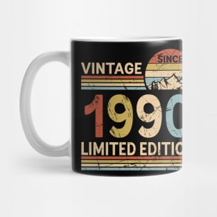 Vintage Since 1990 Limited Edition 33rd Birthday Gift Vintage Men's Mug